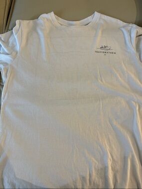 Travis Mathew White Short Sleeve Crew with Small Chest Logo
